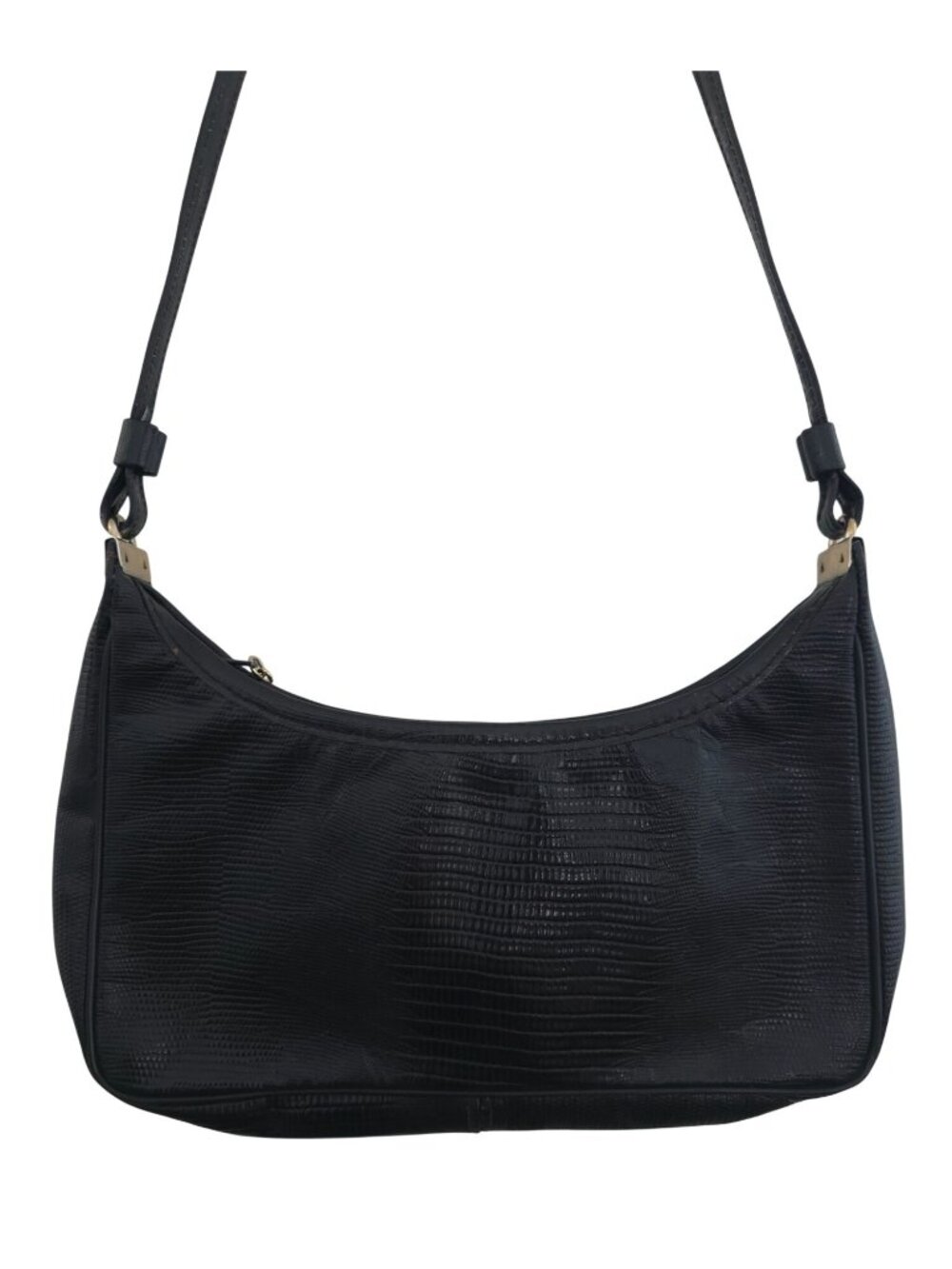 70s Oleg Cassini Patchwork Snakeskin Exotic Reptile Skin Leather Shoulder Bag - Picture 2 of 7